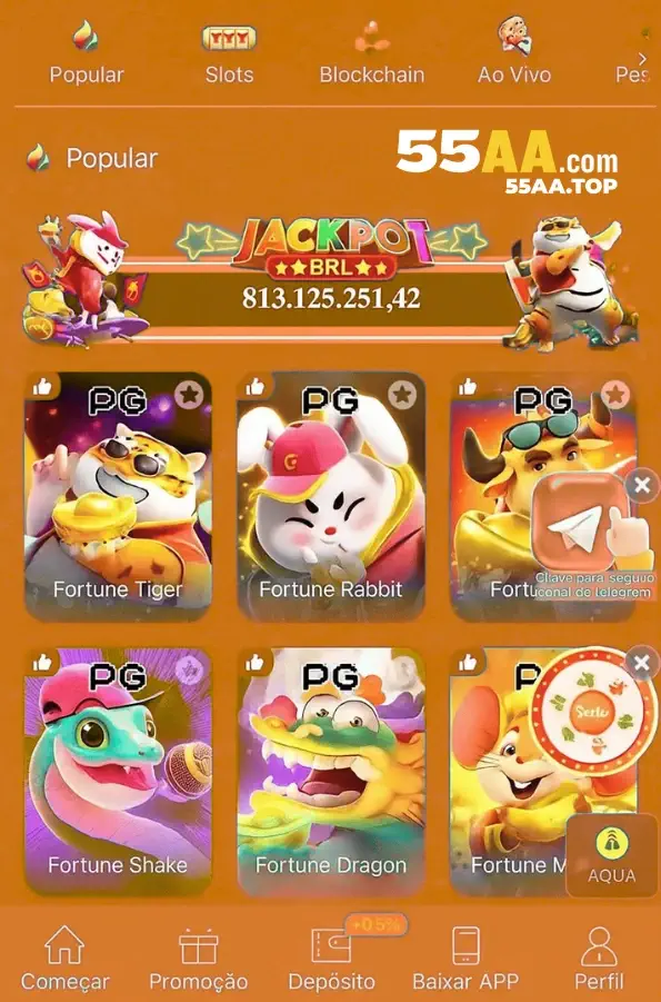 Como começar no 55AA Caça Níqueis